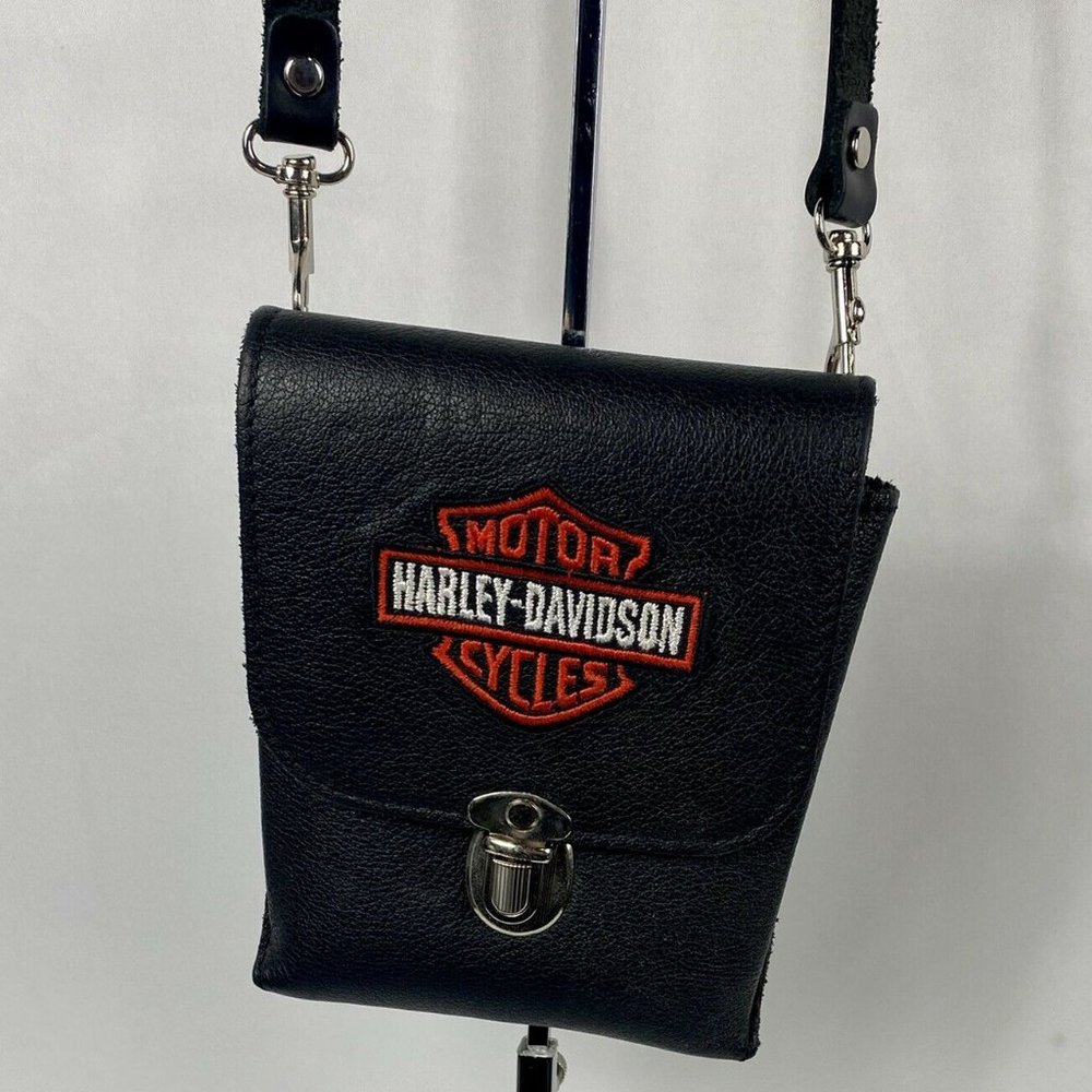 HARLEY DAVIDSON CROSSBODY BAG WOMEN BIKER LEATHER PURSE AND BELT PURSE